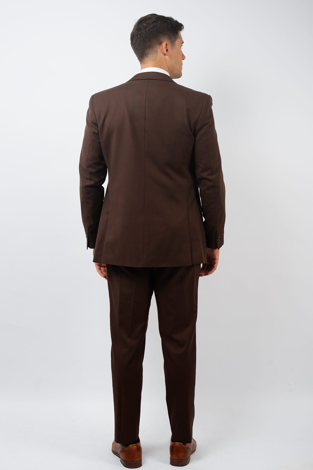 Traje Slim Fit Dos Piezas Café