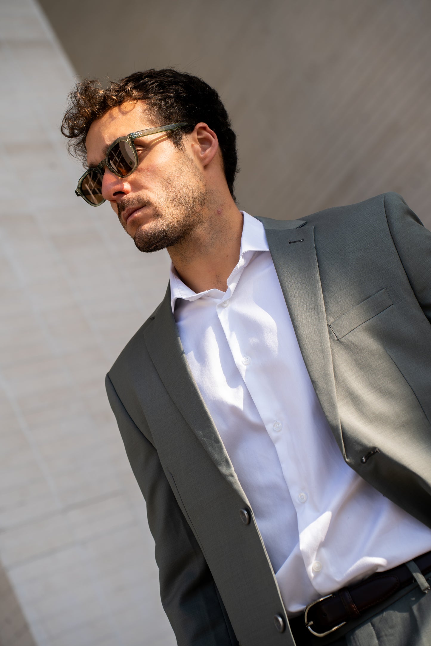 Traje Slim Fit Dos Piezas Verde Salvia