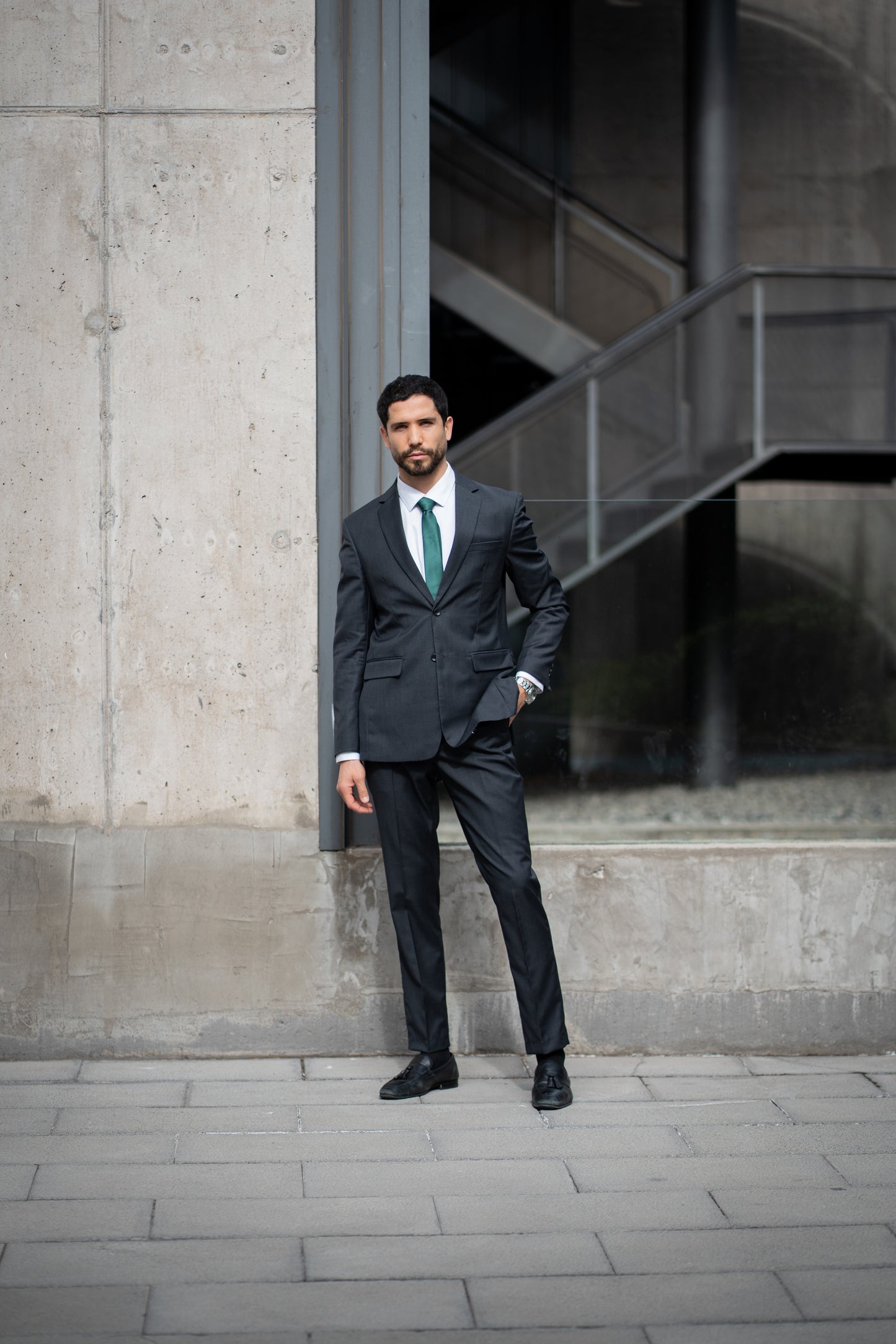 Traje Dos Piezas Marengo Oscuro
