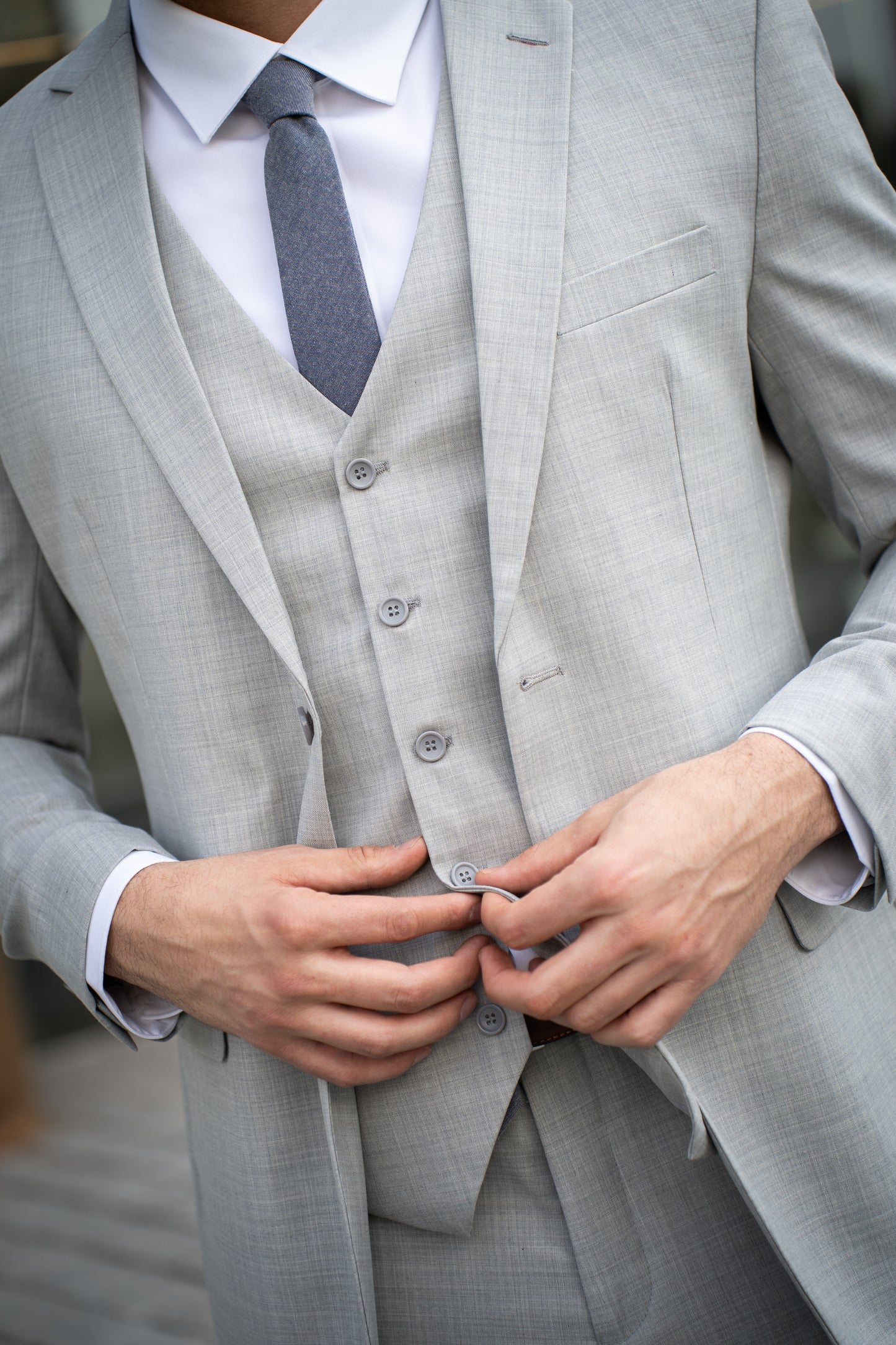 Gillet Gris Texturizado