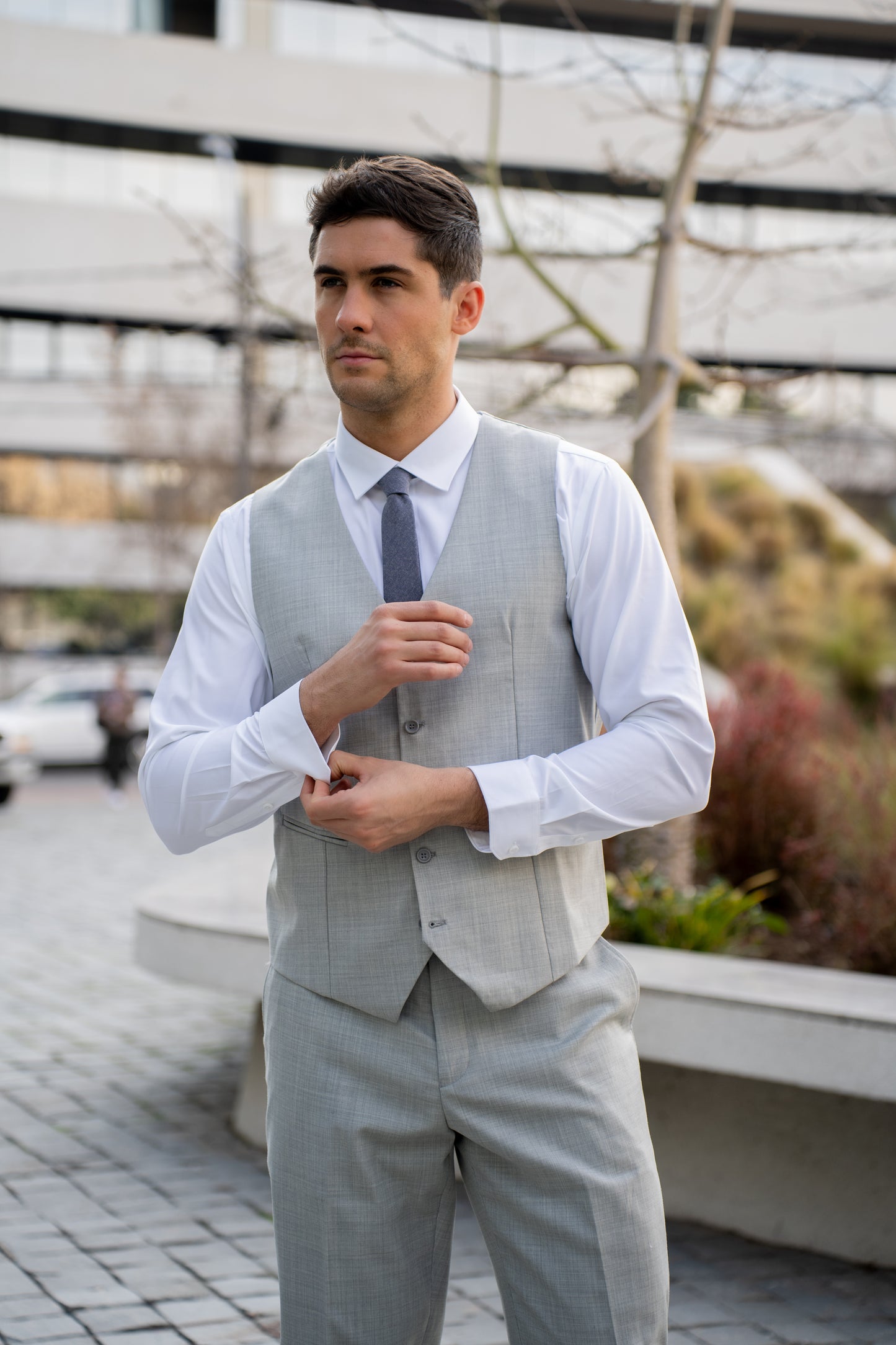 Gillet Gris Texturizado