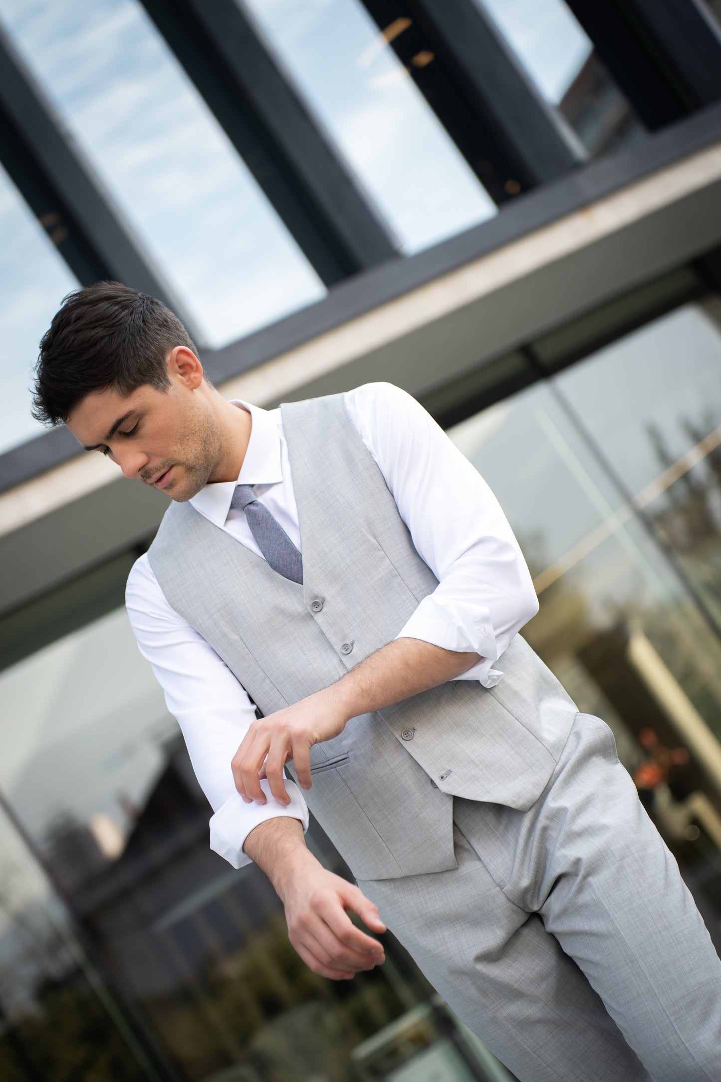 Gillet Gris Texturizado