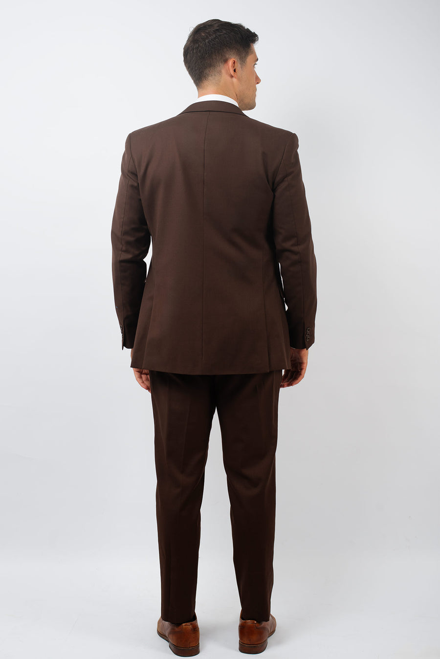 Traje Slim Fit Dos Piezas Café