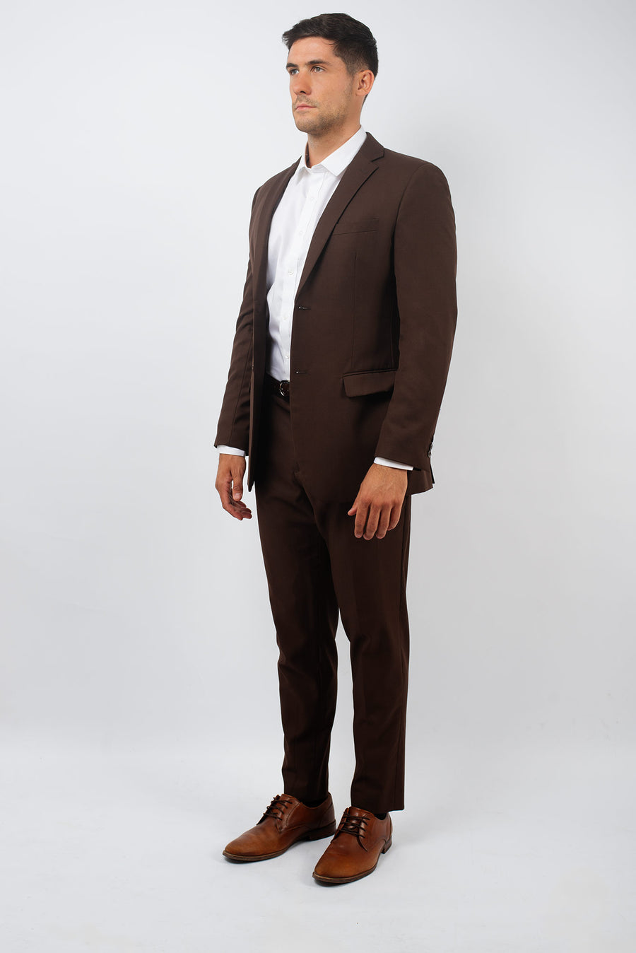 Traje Slim Fit Dos Piezas Café