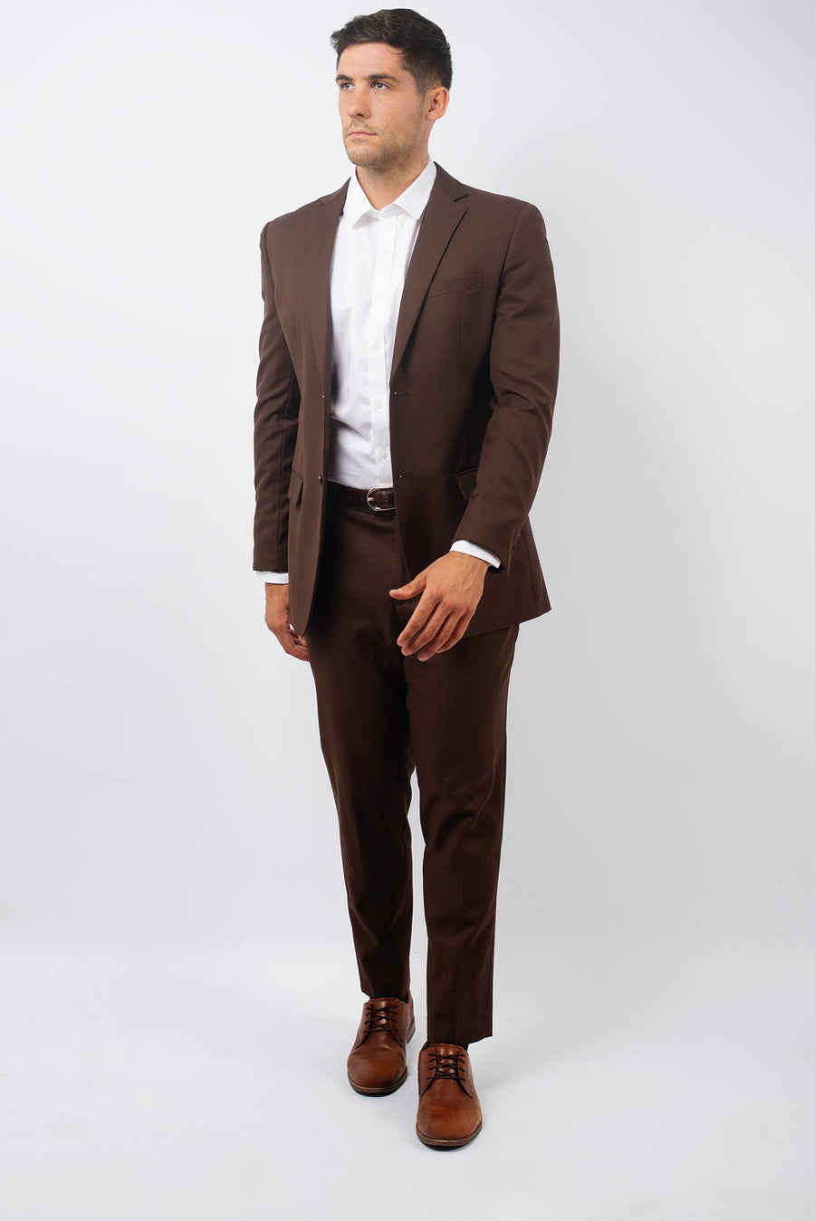 Traje Slim Fit Dos Piezas Café
