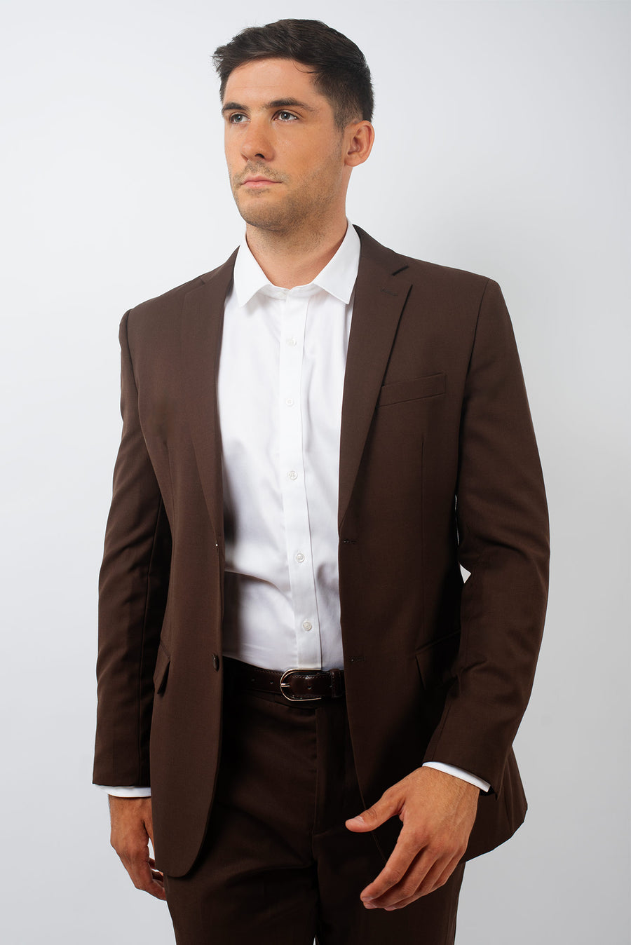 Traje Slim Fit Dos Piezas Café