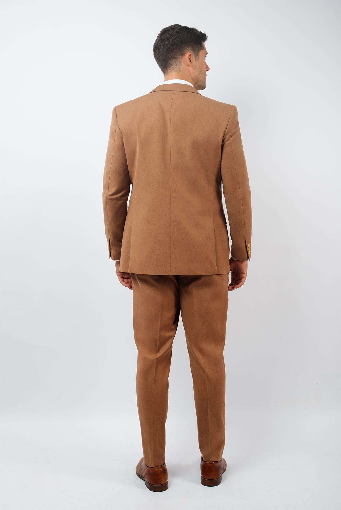 Traje Slim Fit Dos Piezas Caramel Coffee