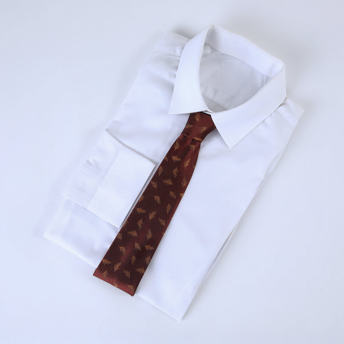 Corbata Burdeo Hojas