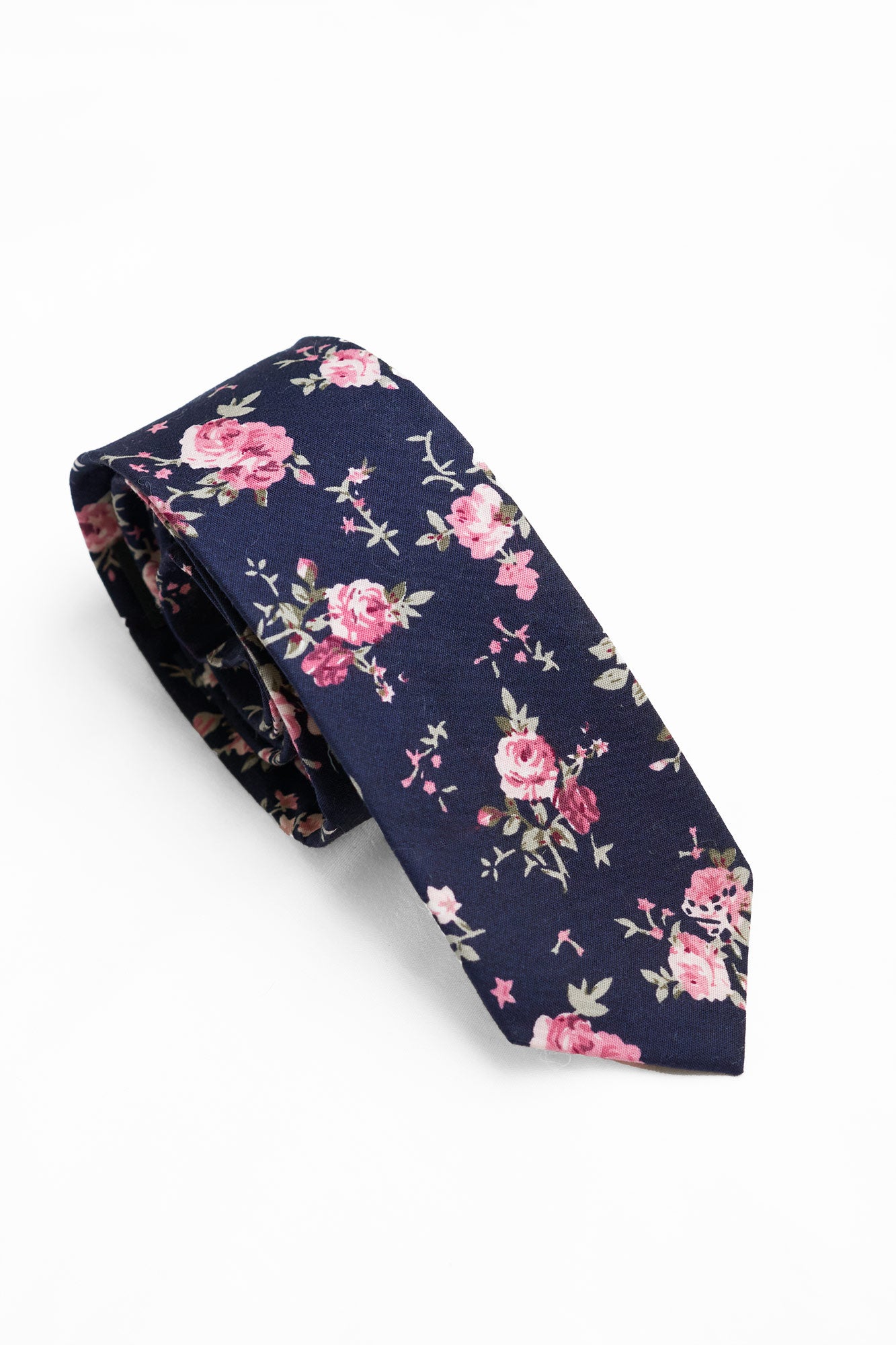 Corbata Flores Azul