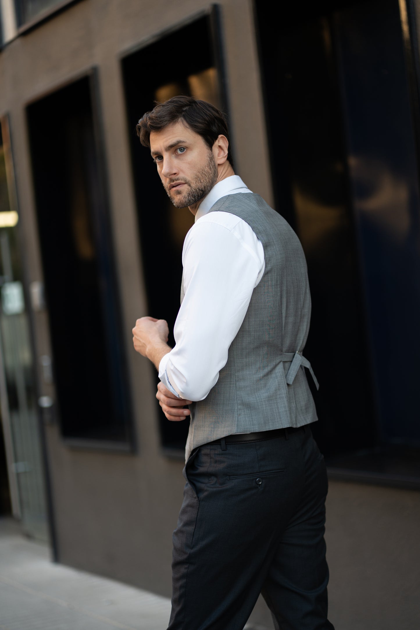 Gilet Plomo Texturizado