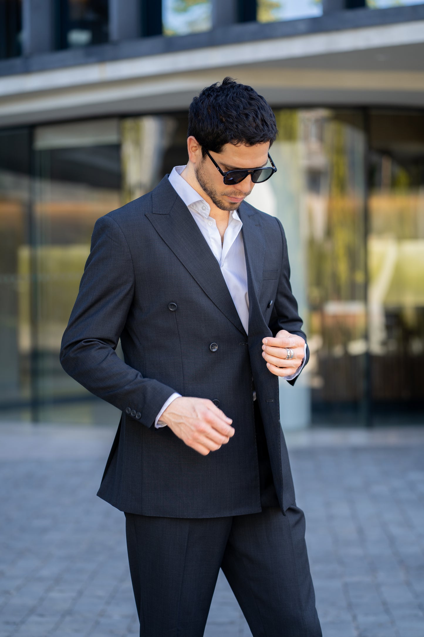 Traje Cruzado Dos Piezas Marengo