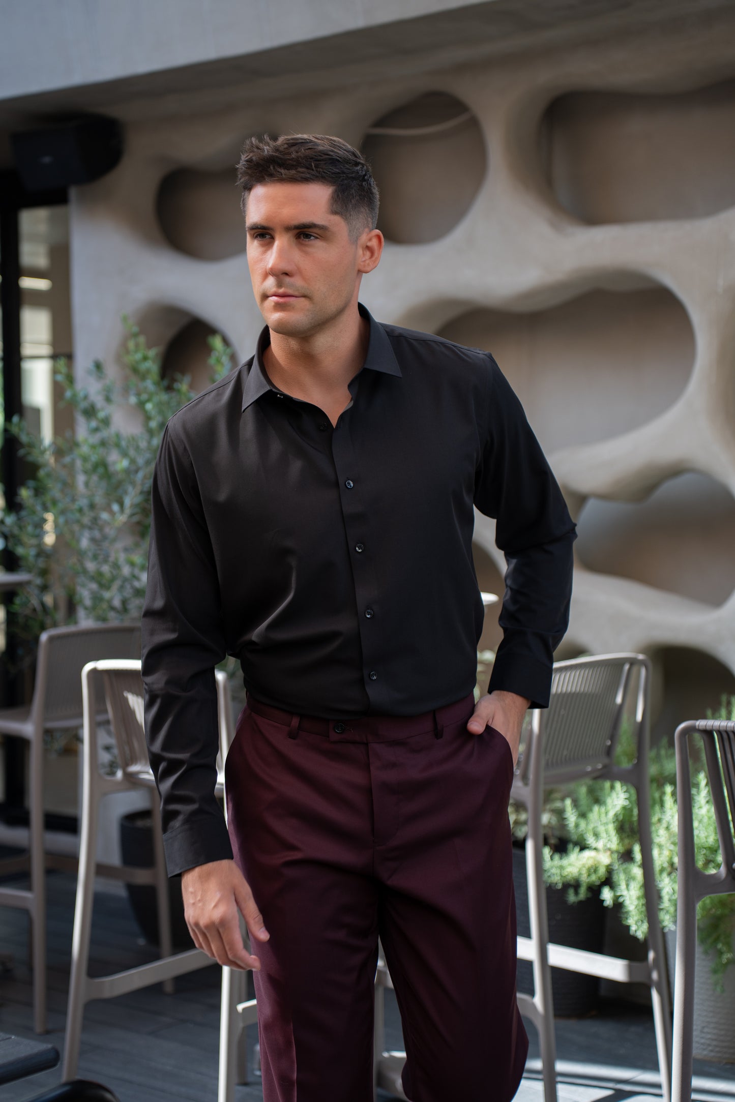 Camisa Negra Lisa