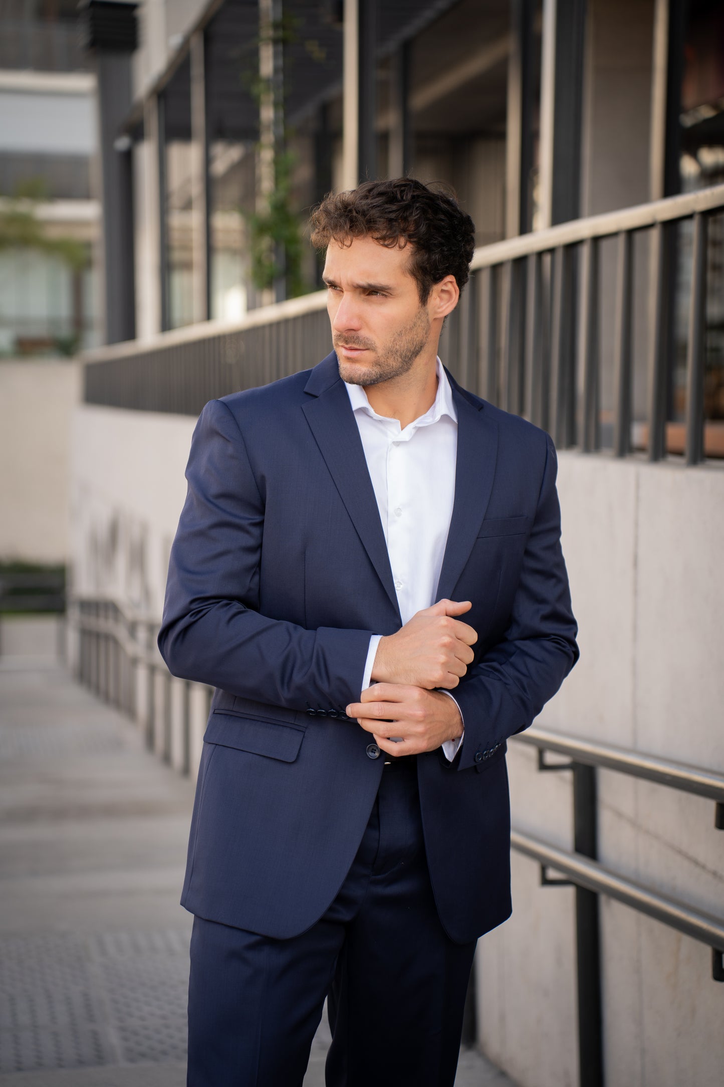 Traje Slim Fit Dos Piezas Azul Marino