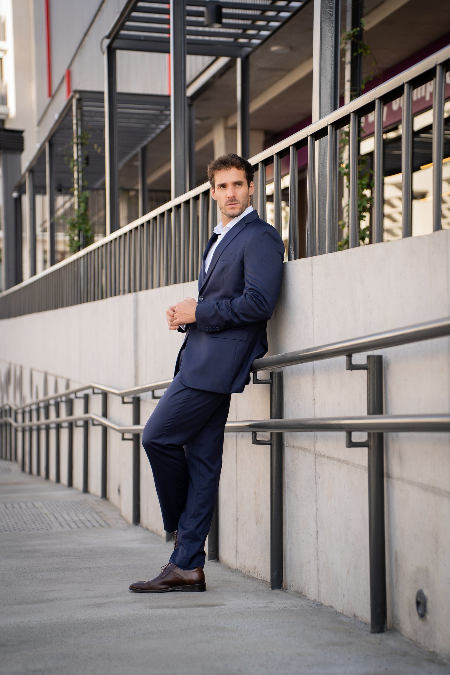 Traje Slim Fit Dos Piezas Azul Marino