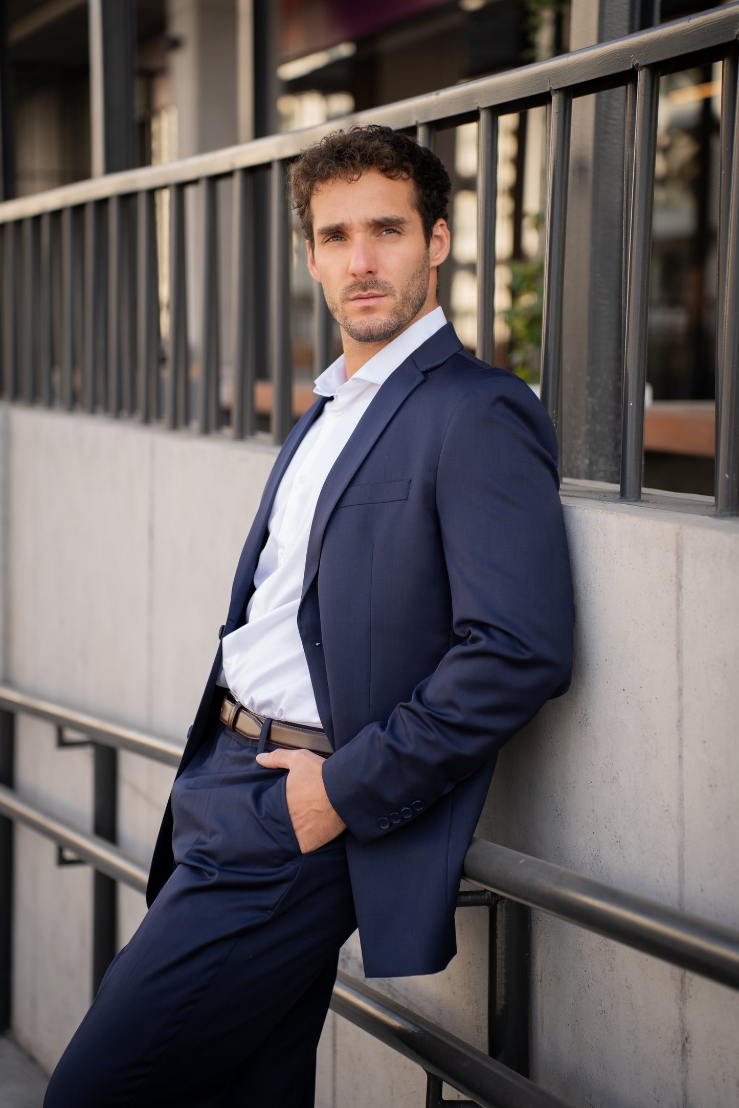 Traje Slim Fit Dos Piezas Azul Marino