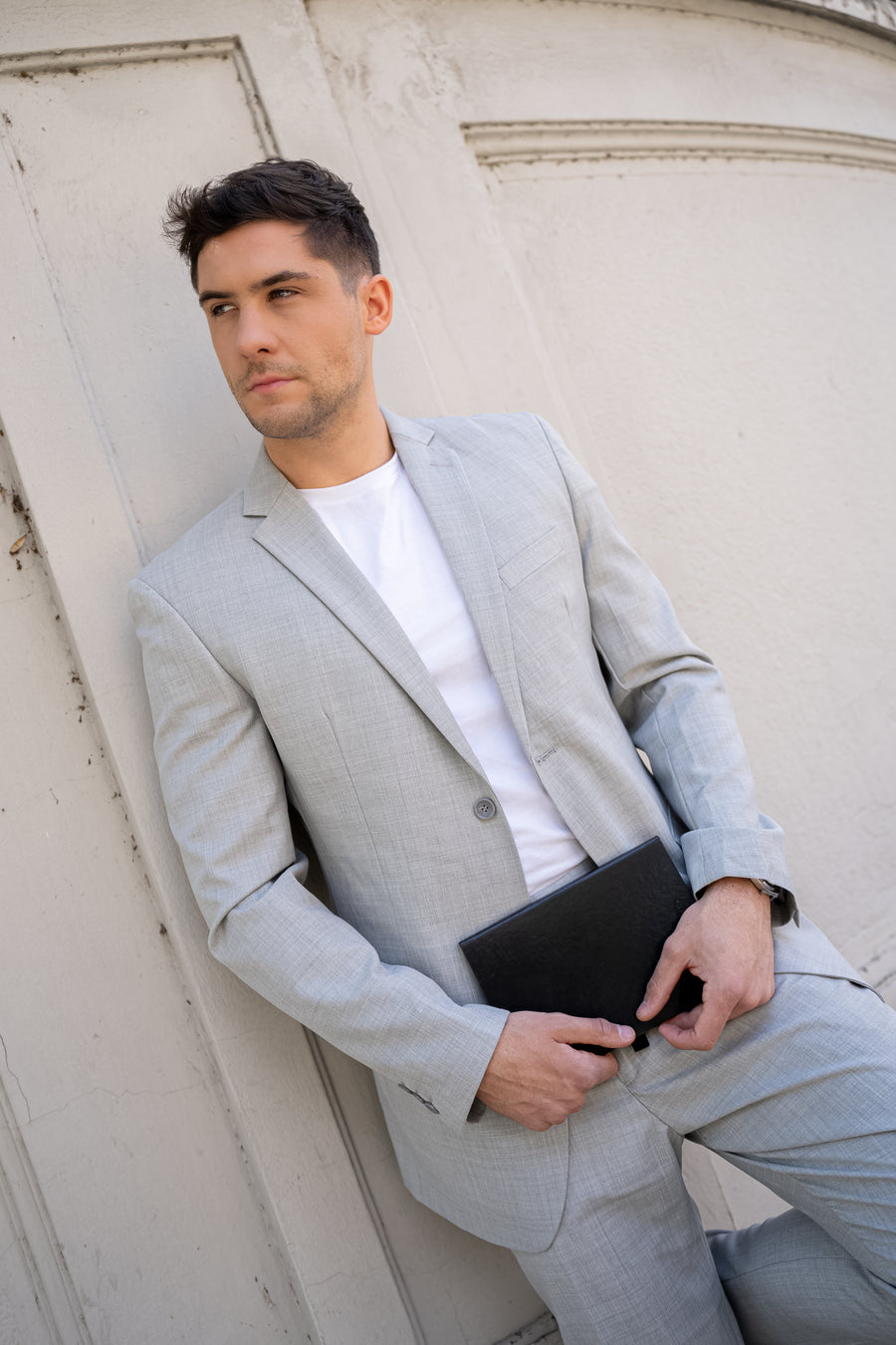 Traje Slim Fit Dos Piezas Gris