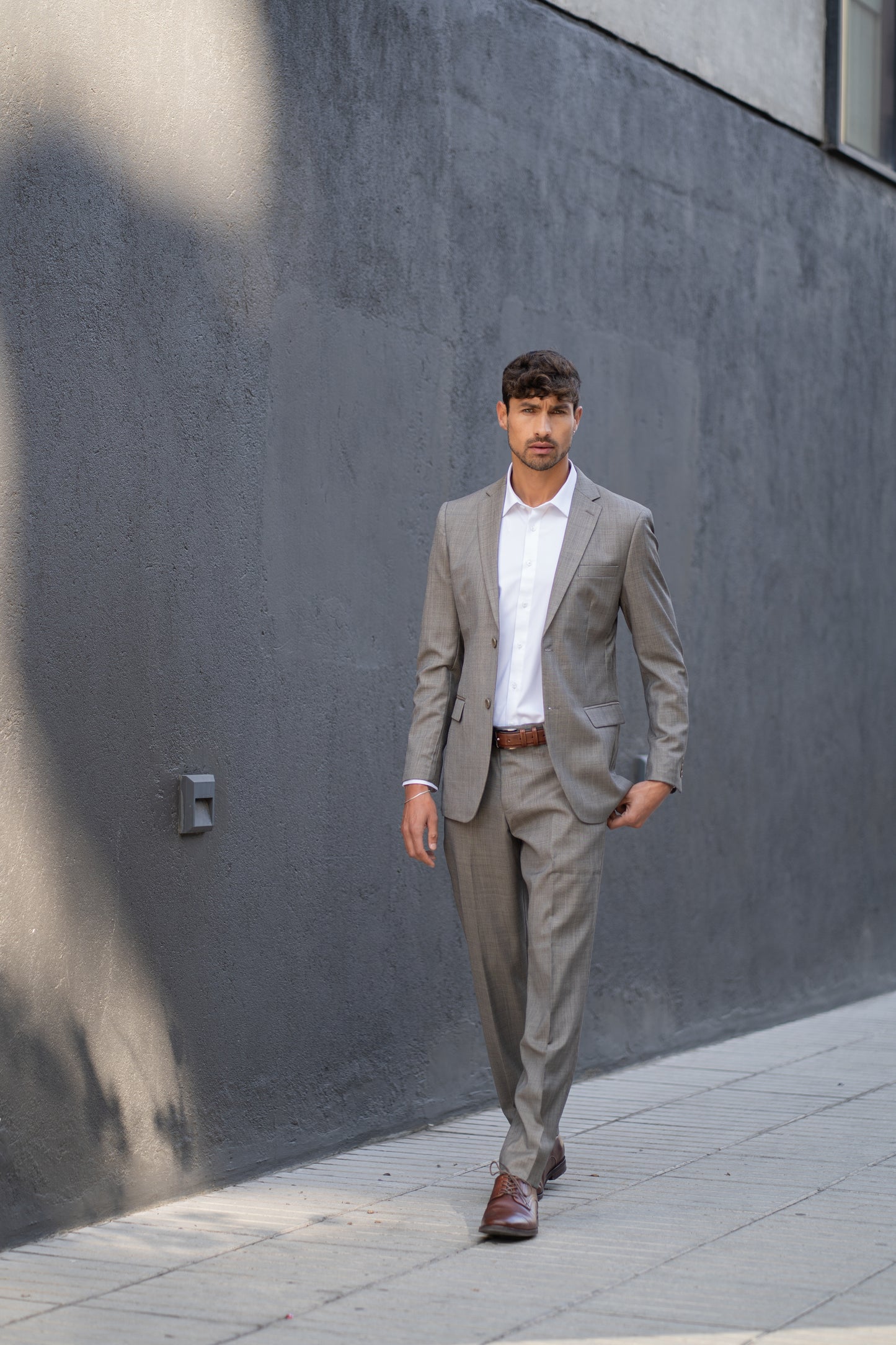 Traje Slim Fit Dos Piezas Ceniza