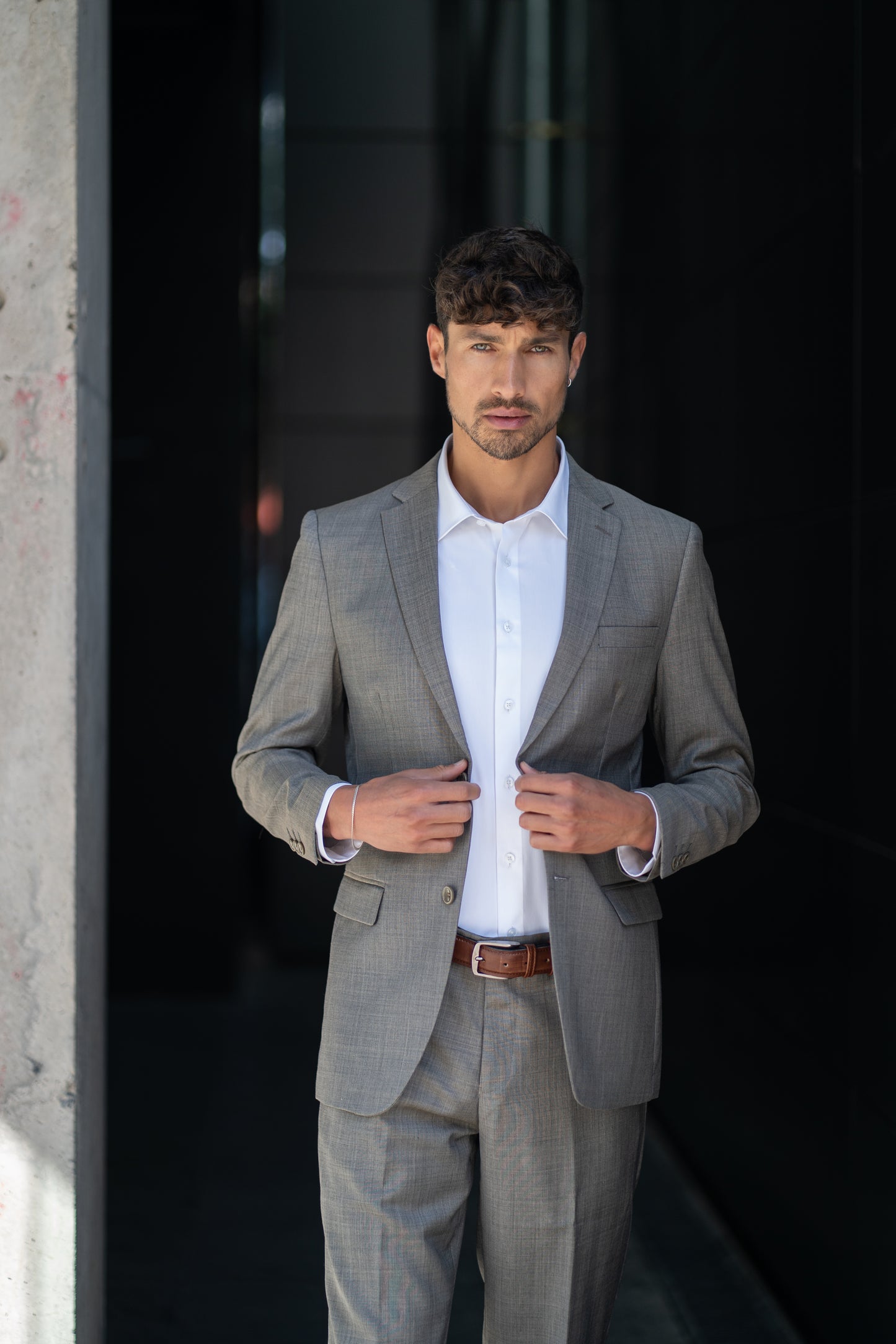 Traje Slim Fit Dos Piezas Ceniza