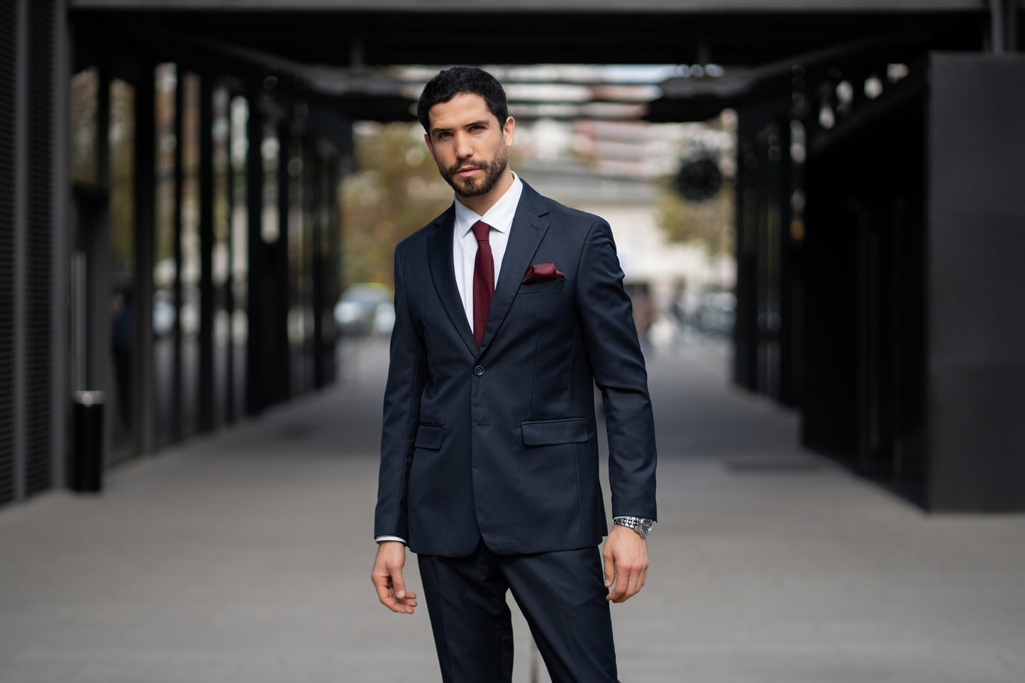 Traje Dos Piezas Azul Marino Profundo