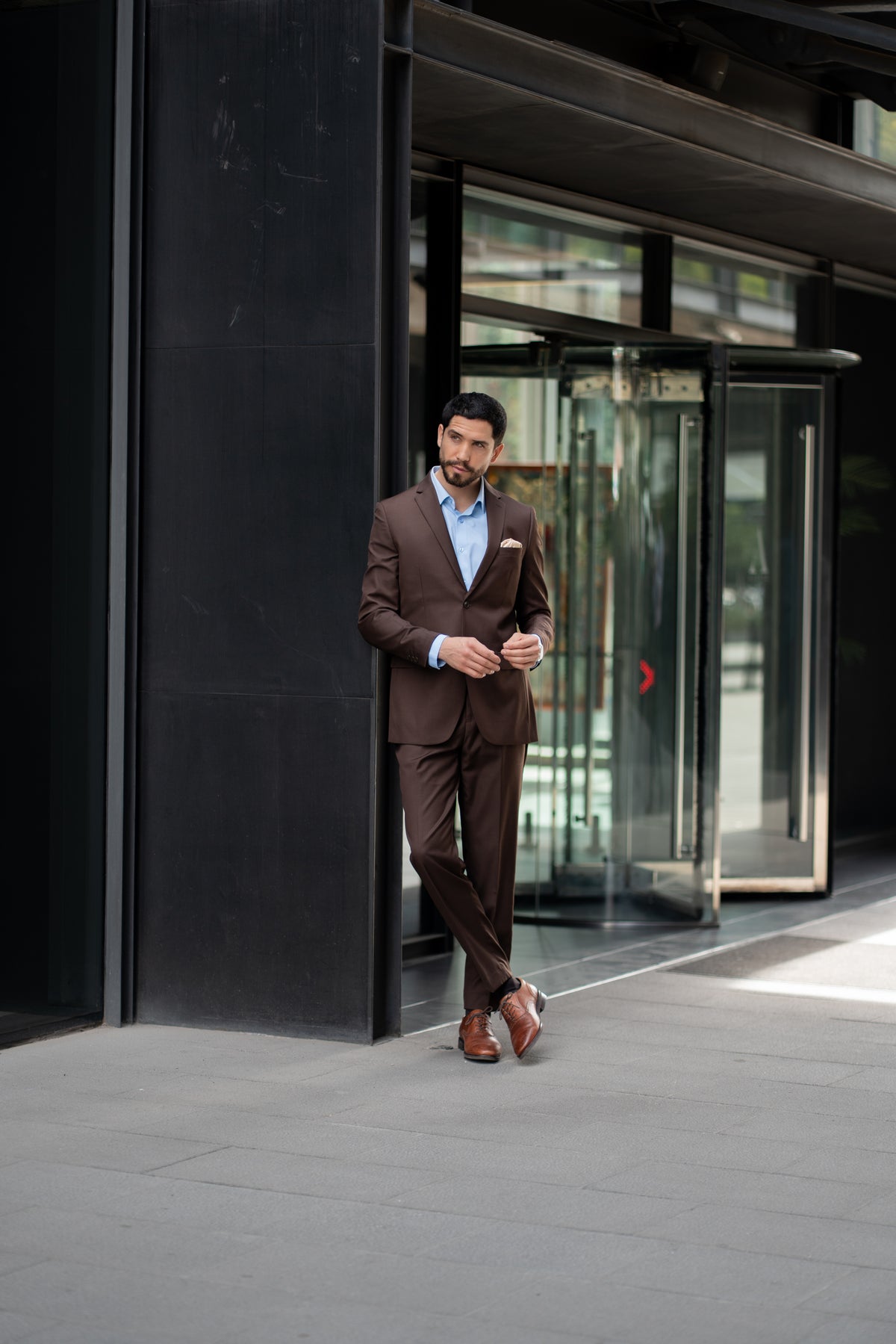 Traje Dos Piezas Café