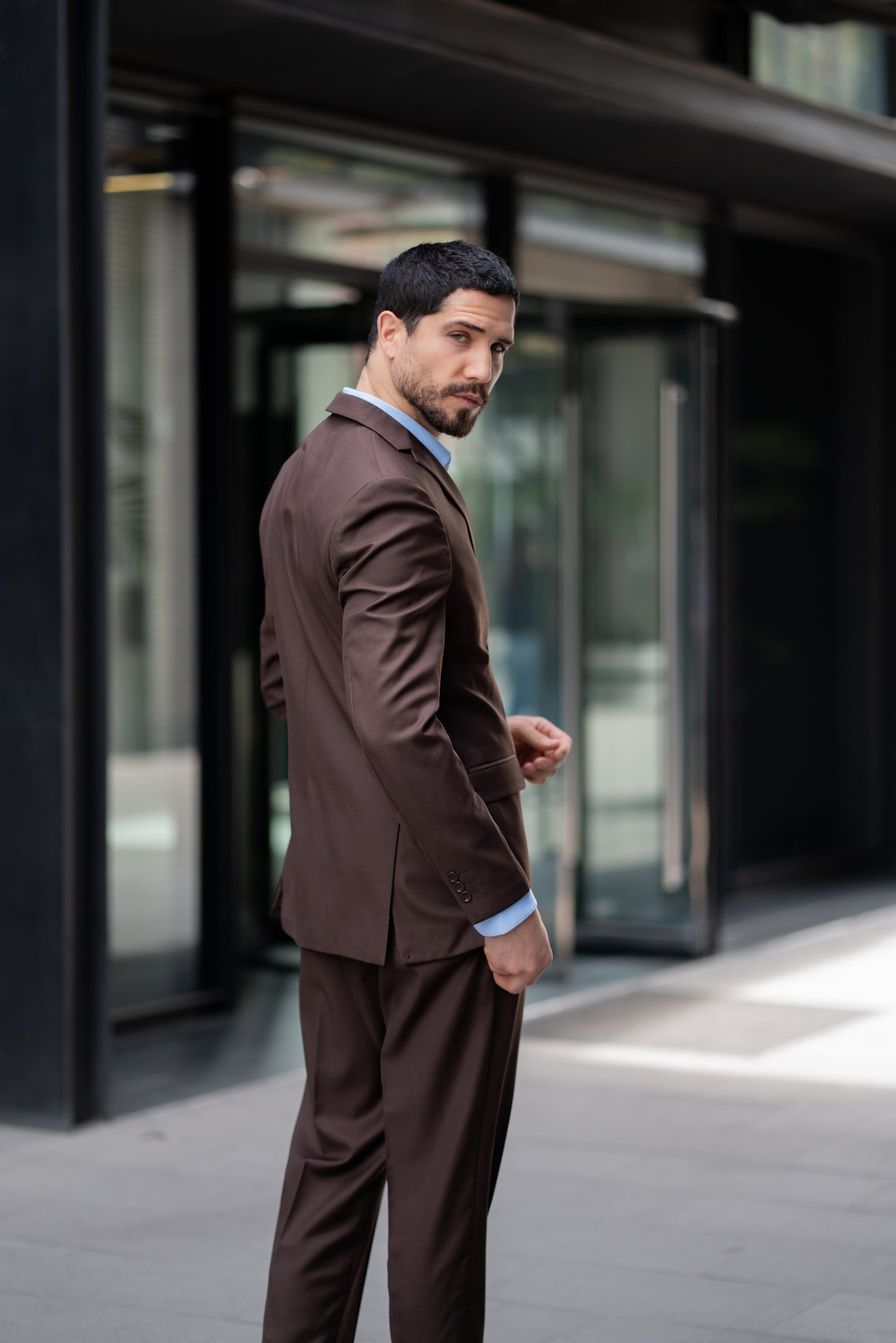 Traje Dos Piezas Café