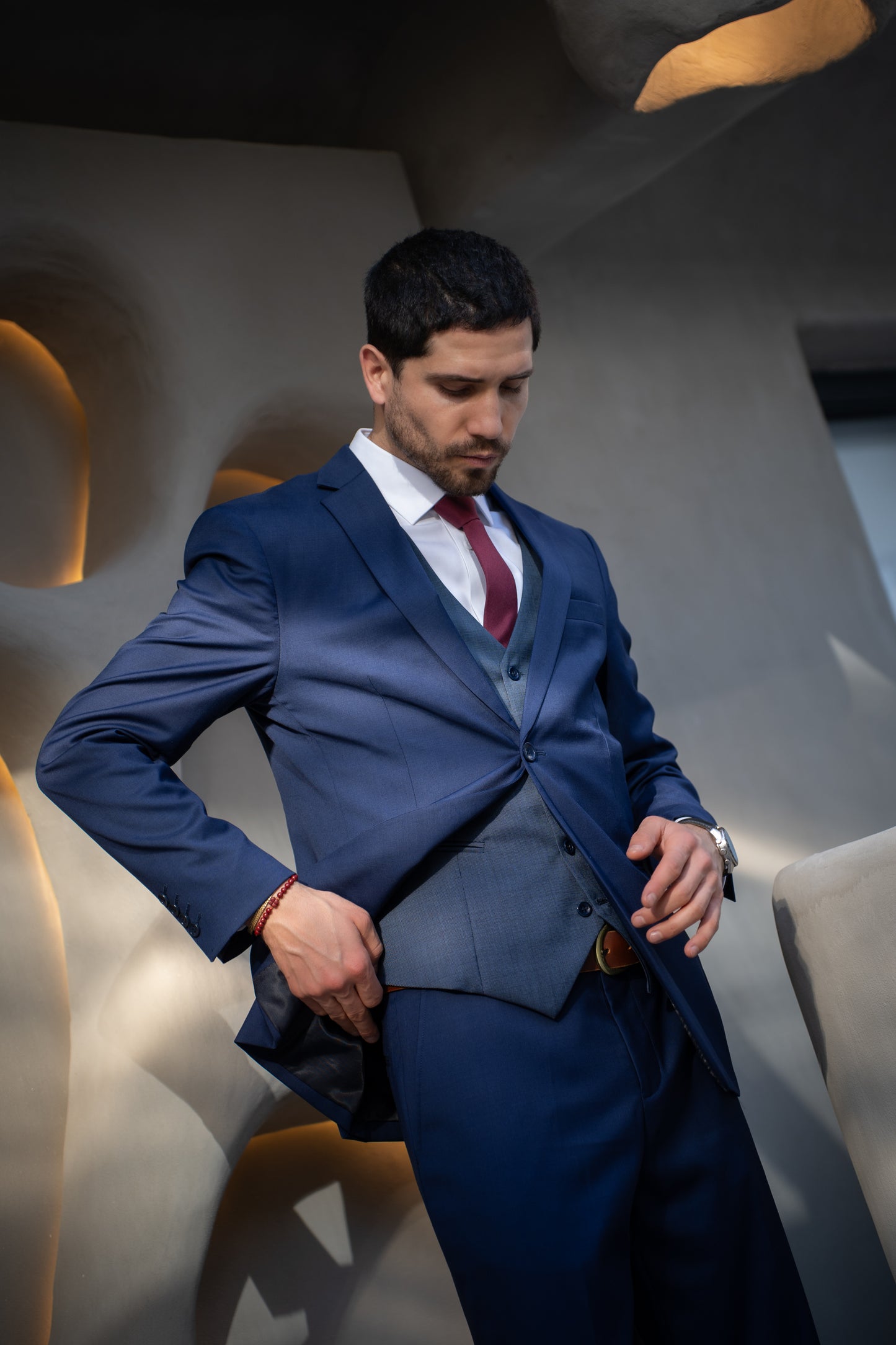 Gillet Azul Texturizado 2