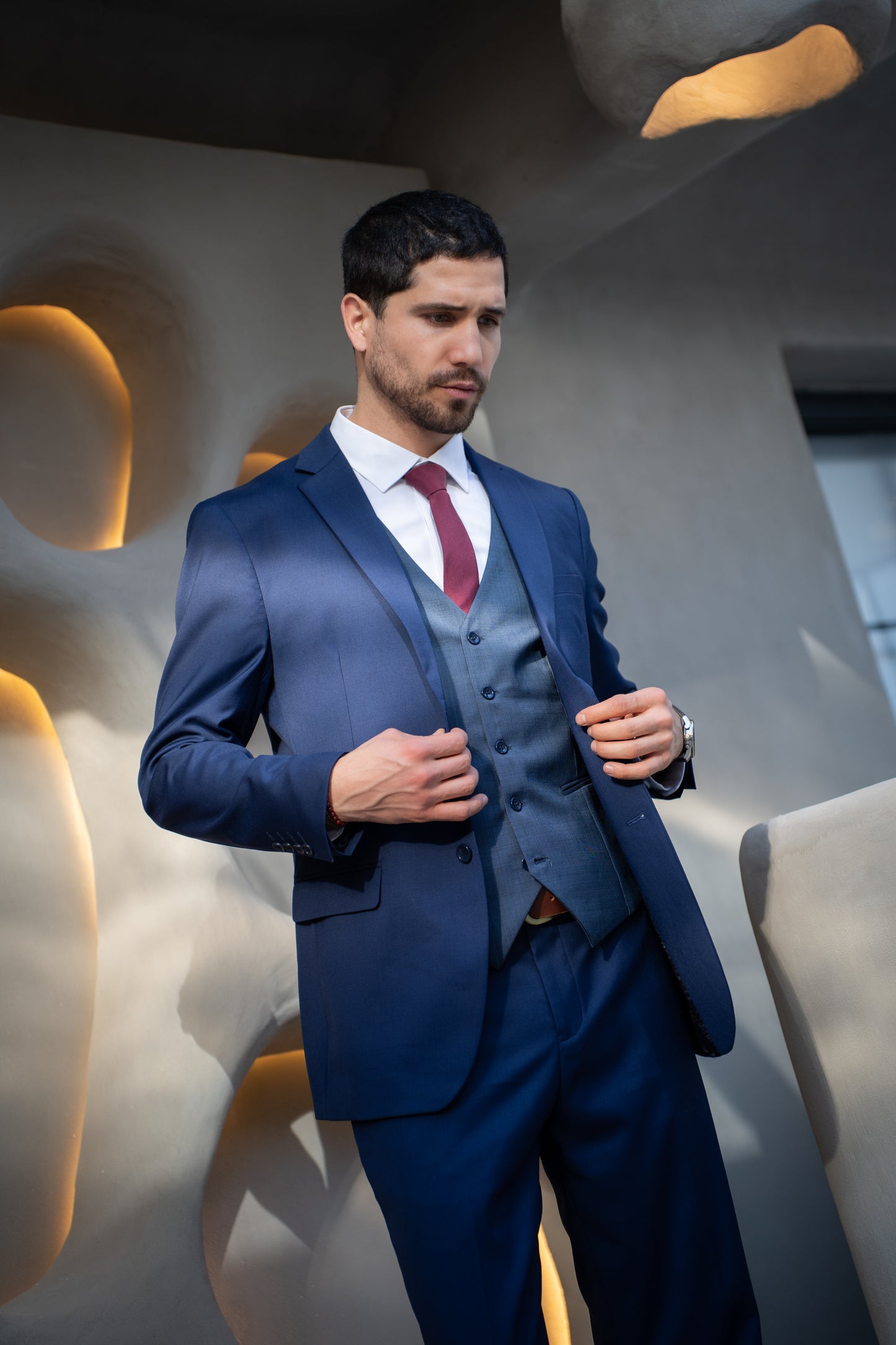 Gillet Azul Texturizado 2