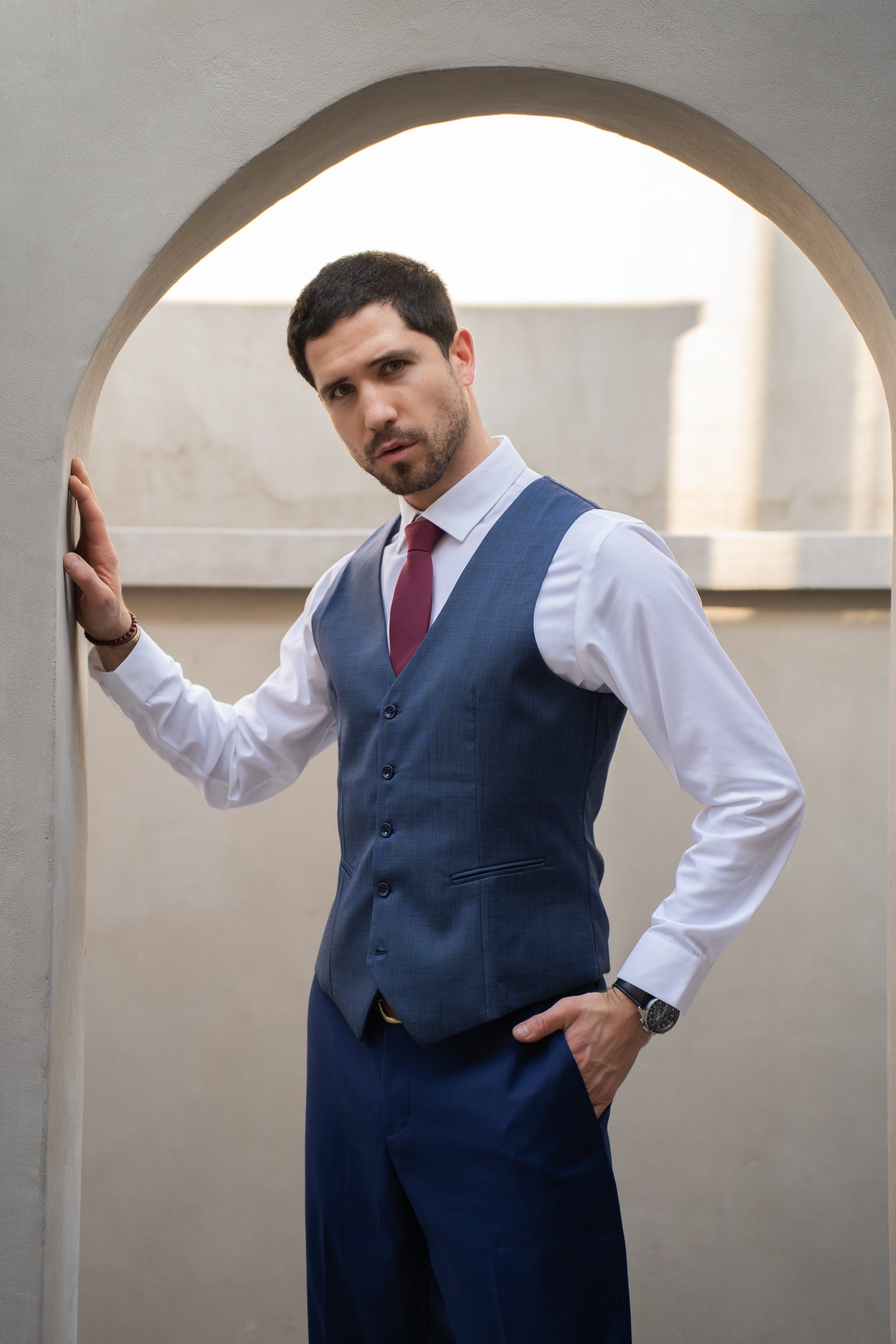 Gillet Azul Texturizado 2