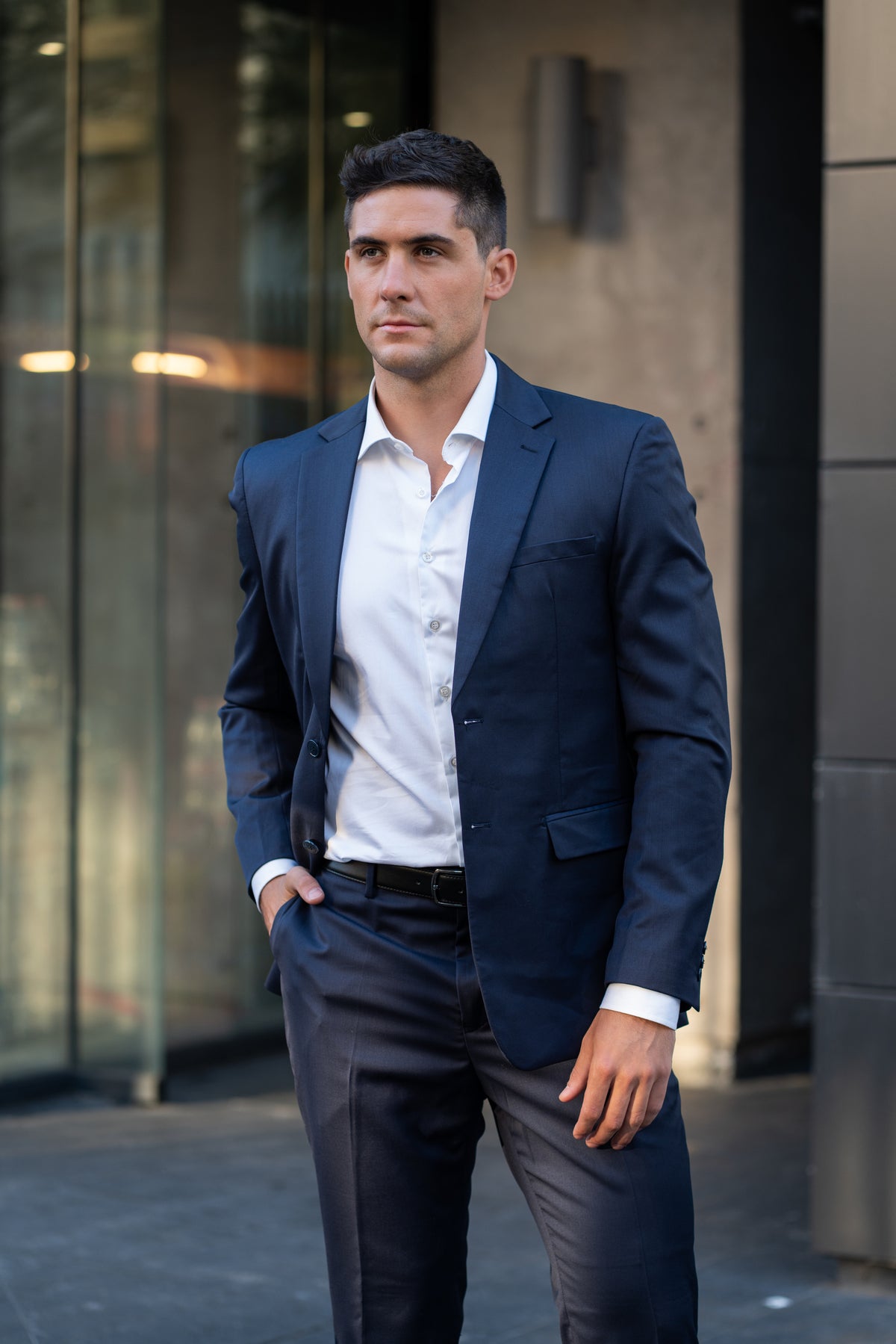 Traje Dos Piezas Azul Marino