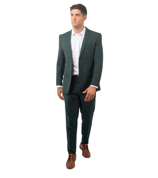 Traje Slim Fit Dos Piezas Verde Bosque