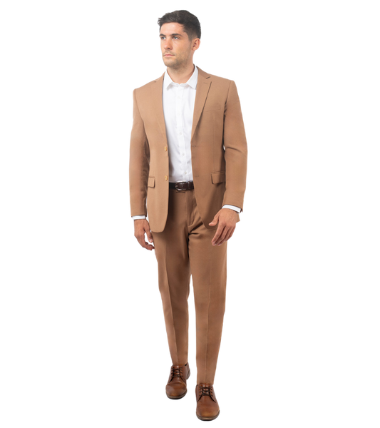 Traje Slim Fit Dos Piezas Caramel Coffee