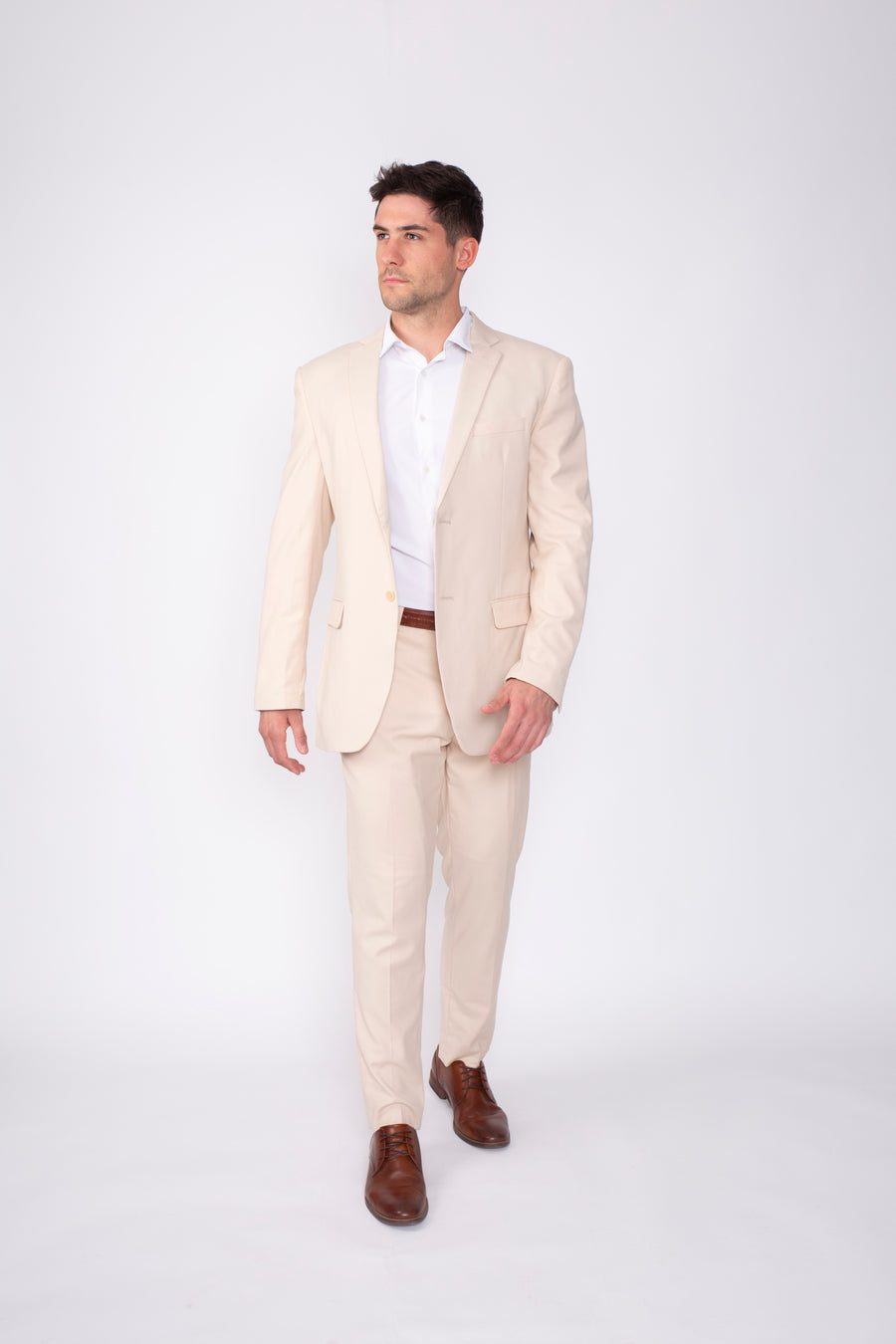 Traje Slim Fit Dos Piezas Beige