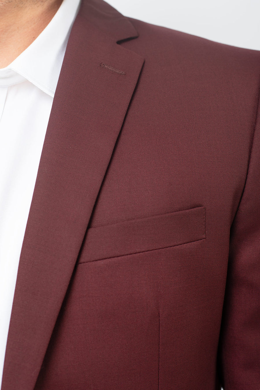 Traje Slim Fit Dos Piezas Burdeo