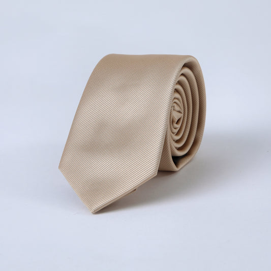 Corbata Beige Satín